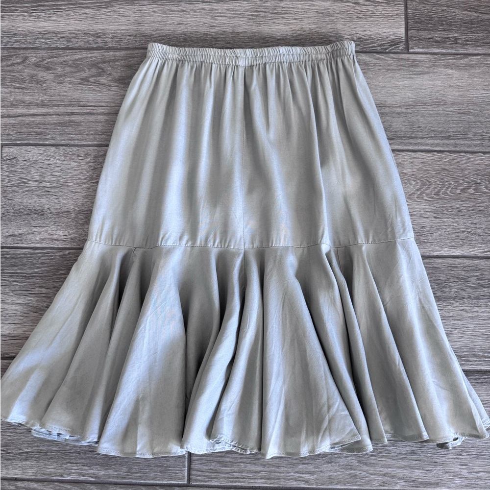 Vintage Elegant Sage Women's Skirt